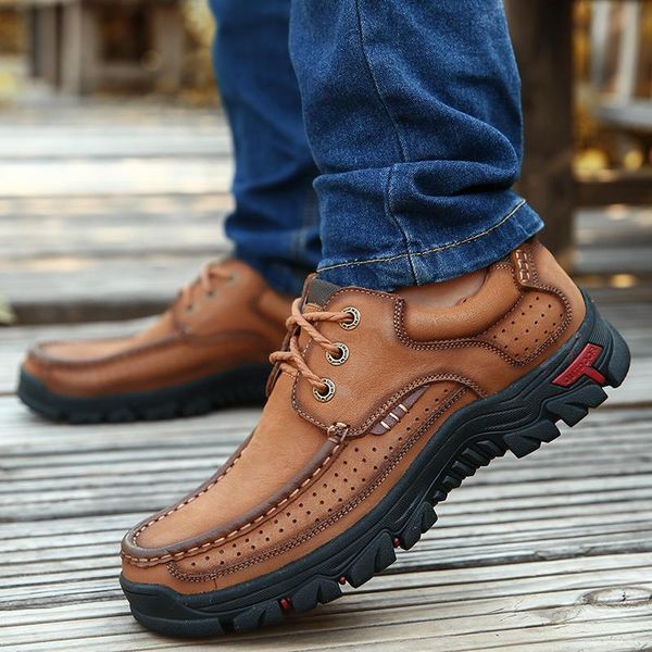 boots plus size men vintage full genuine leather autumn casual waterproof ankle shoes, Black
boots plus size men vintage full genuine leather autumn casual waterproof ankle shoes, Black