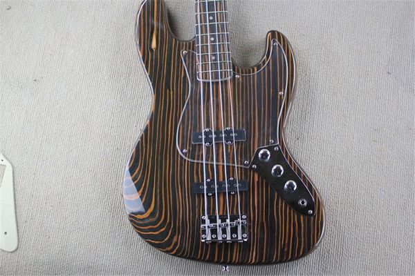 4 string jaz bass guitar zebra wood neck and body acrylic pickguard chrome button fixed bridge
4 string jaz bass guitar zebra wood neck and body acrylic pickguard chrome button fixed bridge