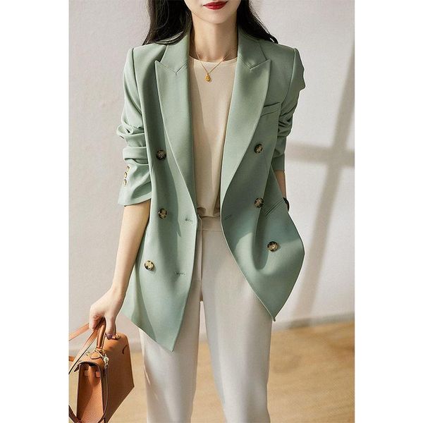 women's suits & blazers women 2021 spring autumn notched collar blazer female double breasted chic jacket office ladies casual pockets, White;black
women's suits & blazers women 2021 spring autumn notched collar blazer female double breasted chic jacket office ladies casual pockets, White;black
