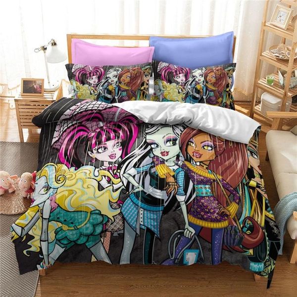 bedding sets cartoon monster high duvet cover set cute quilt with pillowcase king size bedclothes for kids girls
bedding sets cartoon monster high duvet cover set cute quilt with pillowcase king size bedclothes for kids girls