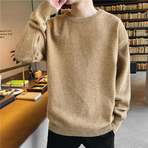 men's sweaters sweater 2021 winter trend korean fashion retro knit warm loose bottoming shirt clothing, White;black
men's sweaters sweater 2021 winter trend korean fashion retro knit warm loose bottoming shirt clothing, White;black