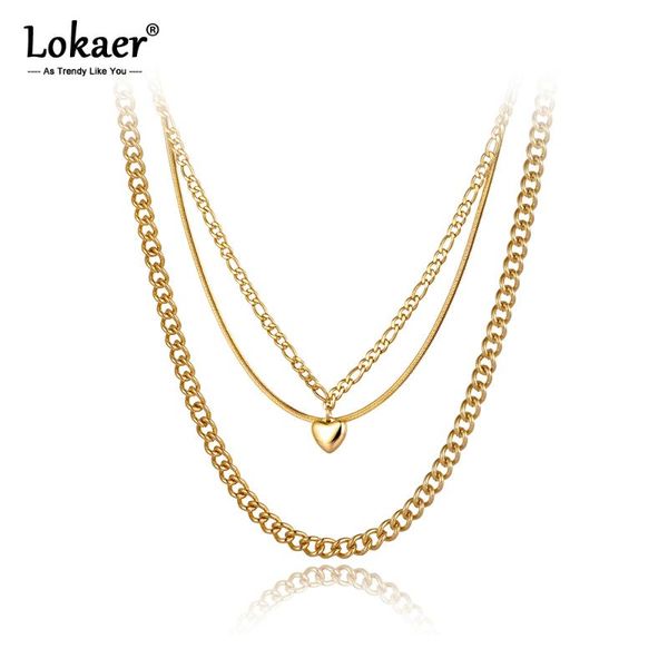 lokaer bohemia style titanium stainless steel three layer heart pendant necklace for women trendy chain & link necklace n21020, Silver
lokaer bohemia style titanium stainless steel three layer heart pendant necklace for women trendy chain & link necklace n21020, Silver