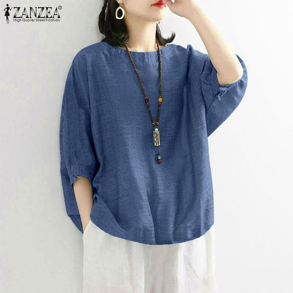 women's blouses & shirts womens vintage half sleeve blusa feminina fashion solid 2022 summer o neck loose tunic female casual ov, White
women's blouses & shirts womens vintage half sleeve blusa feminina fashion solid 2022 summer o neck loose tunic female casual ov, White