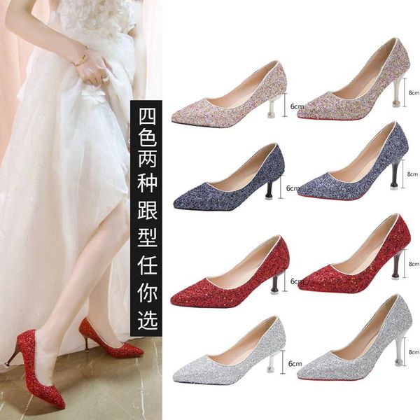 dress shoes wedding female bling stiletto pointed red bridal fashion bridesmaid high heel sole party, Black
dress shoes wedding female bling stiletto pointed red bridal fashion bridesmaid high heel sole party, Black