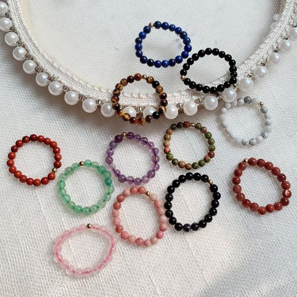 wedding rings healing natural stone bead for women fashion minimalism handmade elastic adjustable crystal ring boho jewelry, Slivery;golden
wedding rings healing natural stone bead for women fashion minimalism handmade elastic adjustable crystal ring boho jewelry, Slivery;golden