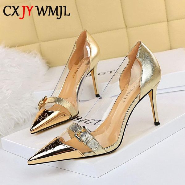 cxjywmjl women pumps 8.5cm high heels british style pointed toe metal belt buckle transparent stiletto shoes summer shoes, Black
cxjywmjl women pumps 8.5cm high heels british style pointed toe metal belt buckle transparent stiletto shoes summer shoes, Black
