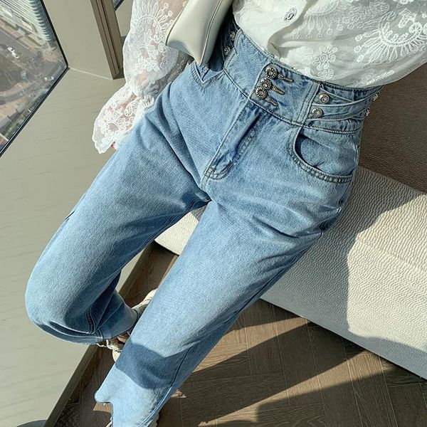 women's jeans fashion high waist 2021 spring chic loose straight-leg pants slim wide-leg, Blue
women's jeans fashion high waist 2021 spring chic loose straight-leg pants slim wide-leg, Blue