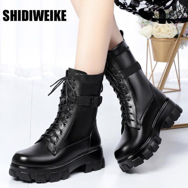 boots 2021 women motorcycle winter warm plush round toe genuine leather shoes lace up ankle vc2158, Black
boots 2021 women motorcycle winter warm plush round toe genuine leather shoes lace up ankle vc2158, Black