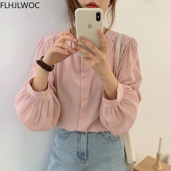 women's blouses & shirts korea chic cute sweet japanese style girls preppy design flhjlwoc single breasted button casual 4dwv, White
women's blouses & shirts korea chic cute sweet japanese style girls preppy design flhjlwoc single breasted button casual 4dwv, White