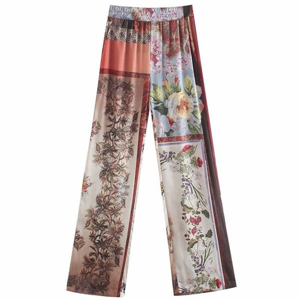 women's pants & capris zhenbaili 2021 za floral totem print women trousers summer fashion hip pocket elastic high waist loose straight, Black;white
women's pants & capris zhenbaili 2021 za floral totem print women trousers summer fashion hip pocket elastic high waist loose straight, Black;white