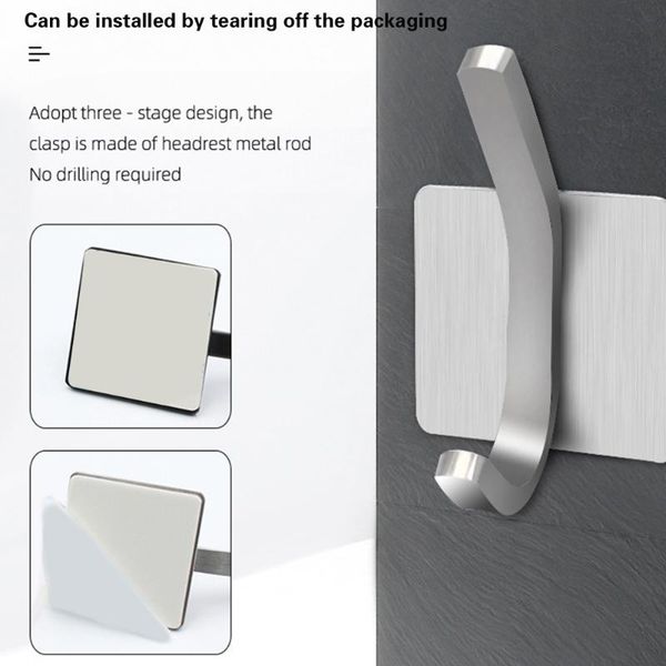 5pcs nail wall mounted stainless steel clothes home l bathroom self sticky hanging hook towel hardware kitchen hats
5pcs nail wall mounted stainless steel clothes home l bathroom self sticky hanging hook towel hardware kitchen hats