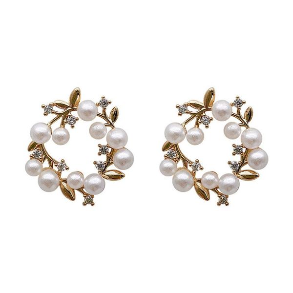 stud ant angel pearl wreath pendant earrings for women korean elegant trendy jewelry wedding gift lady's fashion present, Golden;silver
stud ant angel pearl wreath pendant earrings for women korean elegant trendy jewelry wedding gift lady's fashion present, Golden;silver