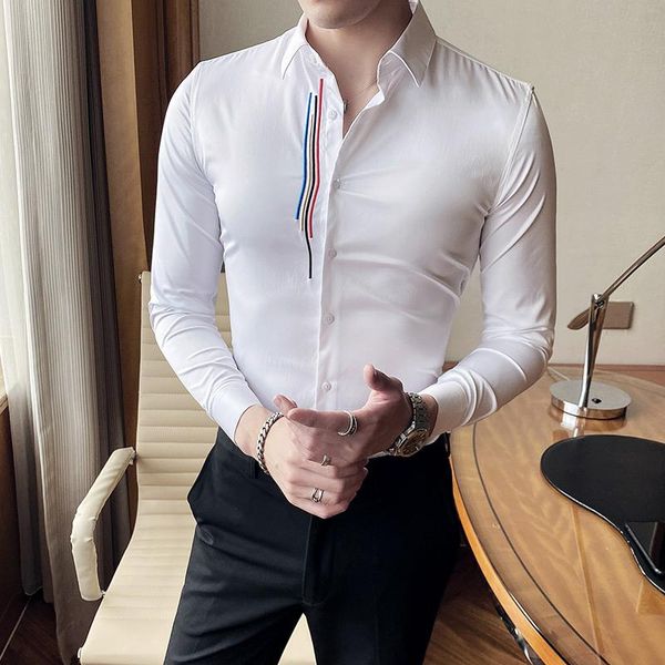 2021 new style men spring slim fit long sleeves business shirts/male lapel leisure dress shirts white blue 4xl, White;black
2021 new style men spring slim fit long sleeves business shirts/male lapel leisure dress shirts white blue 4xl, White;black