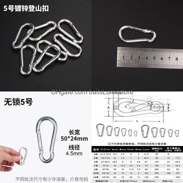 carabiners keychains baitsluresstore 5th 5x50mm gourd iron-dip gaanized hiking buckle spring hook outdoor insured connection ring dog jllkad
carabiners keychains baitsluresstore 5th 5x50mm gourd iron-dip gaanized hiking buckle spring hook outdoor insured connection ring dog jllkad