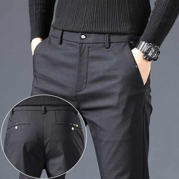 men's pants summer thin casual men straight black grey cotton business slim fit fashion brand trousers for male 28-38
men's pants summer thin casual men straight black grey cotton business slim fit fashion brand trousers for male 28-38