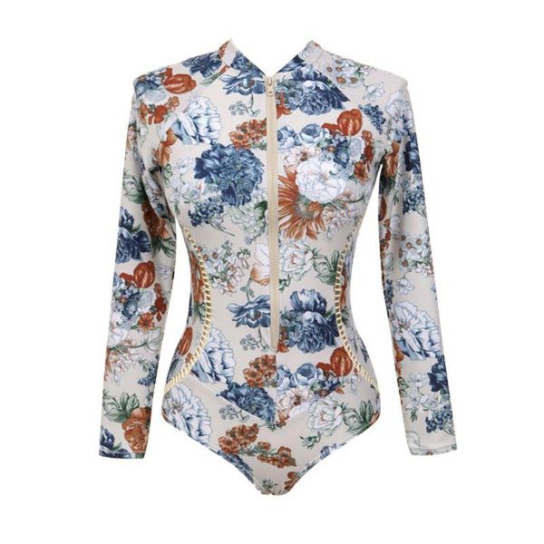 one-piece suits women floral print tight-fitting long-sleeved zipper swimsuit elastic
one-piece suits women floral print tight-fitting long-sleeved zipper swimsuit elastic