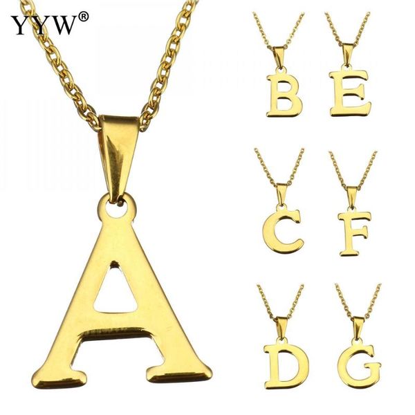pendant necklaces fashion women's gold color stainless steel letter collar initial necklace jewelry gifts, Silver
pendant necklaces fashion women's gold color stainless steel letter collar initial necklace jewelry gifts, Silver