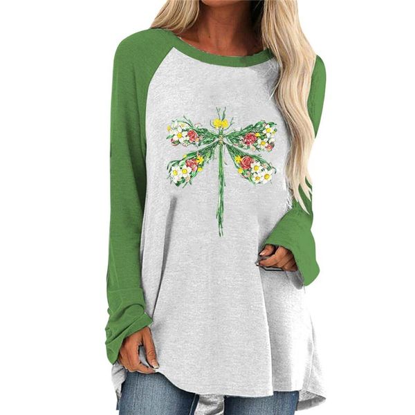 women's t-shirt vicabo t shirt women dragonfly-printed graphic tees long sleeve casual loose crewneck fashion, White
women's t-shirt vicabo t shirt women dragonfly-printed graphic tees long sleeve casual loose crewneck fashion, White