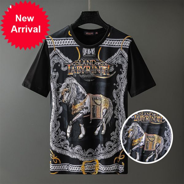 2021 wild horse strass t-shirts men streetwear mercerized cotton neck short male shirt 62tp, White;black
2021 wild horse strass t-shirts men streetwear mercerized cotton neck short male shirt 62tp, White;black