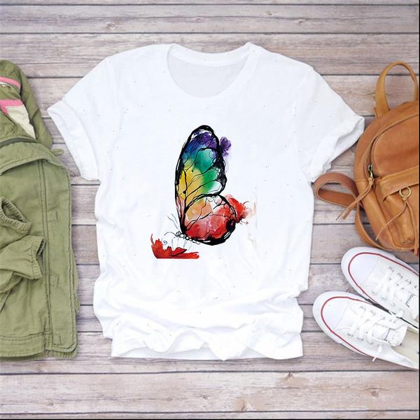 women flower short sleeve print butterfly clothes summer shirt t shirts graphic female ladies womens tee, White
women flower short sleeve print butterfly clothes summer shirt t shirts graphic female ladies womens tee, White