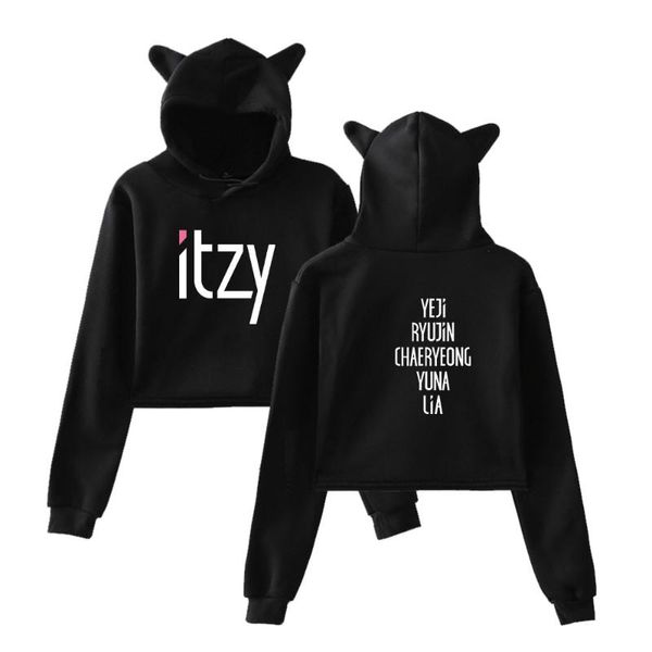 women's hoodies & sweatshirts korean fashion kpop itzy crop hoodie kawaii cat ear cropped short sweatshirt hooded pullover women st, Black
women's hoodies & sweatshirts korean fashion kpop itzy crop hoodie kawaii cat ear cropped short sweatshirt hooded pullover women st, Black