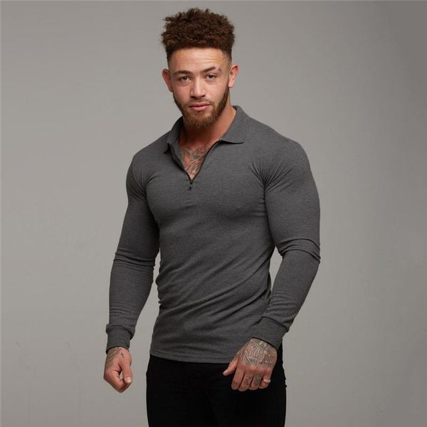 men's polos brand men shirts long sleeve lapel fitness t-shirt cotton casual fashion solid male loose gyms bodybuilding streetwear, White;black
men's polos brand men shirts long sleeve lapel fitness t-shirt cotton casual fashion solid male loose gyms bodybuilding streetwear, White;black