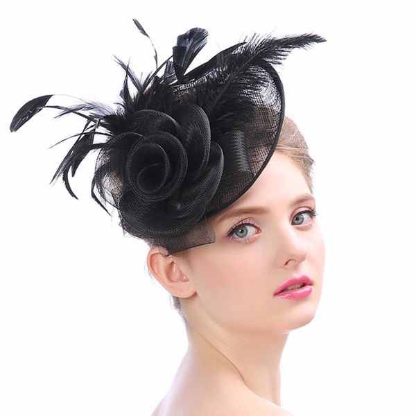 stingy brim hats luxury lady royal women's cap summer wedding dress headwear linen feather hat party fedoras hair clip for girls, Blue;gray
stingy brim hats luxury lady royal women's cap summer wedding dress headwear linen feather hat party fedoras hair clip for girls, Blue;gray