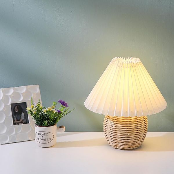 table lamps intage rattan light pleated lamp diy ceramic for living room bedroom home decor with led bulb e27
table lamps intage rattan light pleated lamp diy ceramic for living room bedroom home decor with led bulb e27