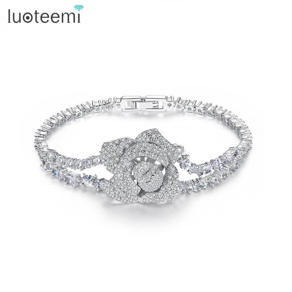 charm bracelets luoteemi 2021 trendy rose chain women bracelet classic cubic zirconia cz for female jewelry gift, Golden;silver
charm bracelets luoteemi 2021 trendy rose chain women bracelet classic cubic zirconia cz for female jewelry gift, Golden;silver