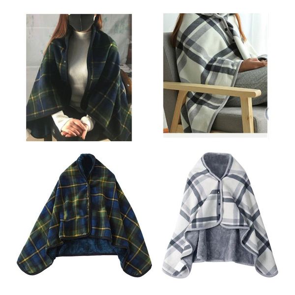 scarves wheelchair blanket thickening shawl cloak women wrap cape sweater plush thick fleece button, Blue;gray
scarves wheelchair blanket thickening shawl cloak women wrap cape sweater plush thick fleece button, Blue;gray