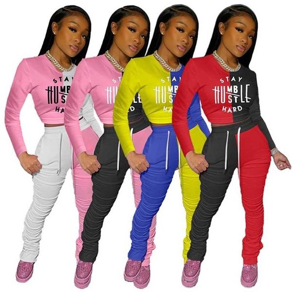 2 piece set women sweatsuits for fall clothes patchwork stacked leggings plus size outfit wholesale drop 211106, Black
2 piece set women sweatsuits for fall clothes patchwork stacked leggings plus size outfit wholesale drop 211106, Black