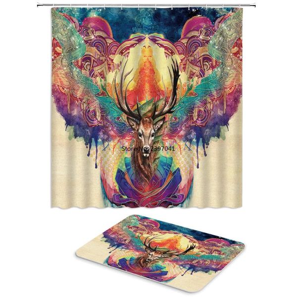 shower curtains 2pcs/set colorful deer animal curtain set bathroom waterproof polyester cloth + non-slip mat toilet home decor
shower curtains 2pcs/set colorful deer animal curtain set bathroom waterproof polyester cloth + non-slip mat toilet home decor