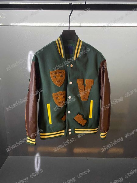 21ss designers baseball jackets men women hooded basketball leather fightcamp jacquard fabric man paris fashion streetwear long sleeve, Black;brown
21ss designers baseball jackets men women hooded basketball leather fightcamp jacquard fabric man paris fashion streetwear long sleeve, Black;brown
