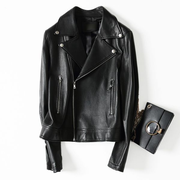 spring autumn real sheepskin coat for women genuine leather jacket short casual slim jackets outerwear, Black
spring autumn real sheepskin coat for women genuine leather jacket short casual slim jackets outerwear, Black