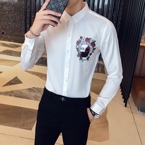 new primavera nova 2021 moda imprimir manga longa camisas de trabalho para homens roupas simples fino ajuste clube noite vestido casual plus, Black;brown
new primavera nova 2021 moda imprimir manga longa camisas de trabalho para homens roupas simples fino ajuste clube noite vestido casual plus, Black;brown