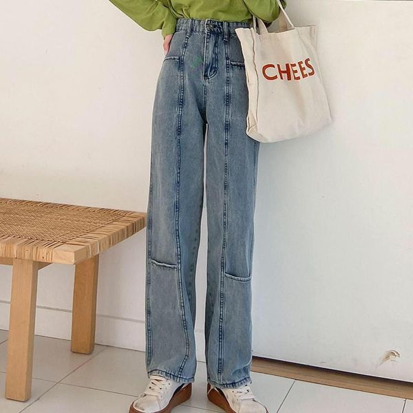 women's jeans women cotton high waist straight wide leg fashion vintage quality female denim pants streetwear, Blue
women's jeans women cotton high waist straight wide leg fashion vintage quality female denim pants streetwear, Blue