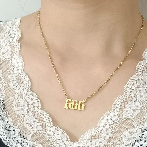 pendant necklaces area code name 666 women men hip hop jewelry old english number choker friends gift gold moda feminina, Silver
pendant necklaces area code name 666 women men hip hop jewelry old english number choker friends gift gold moda feminina, Silver