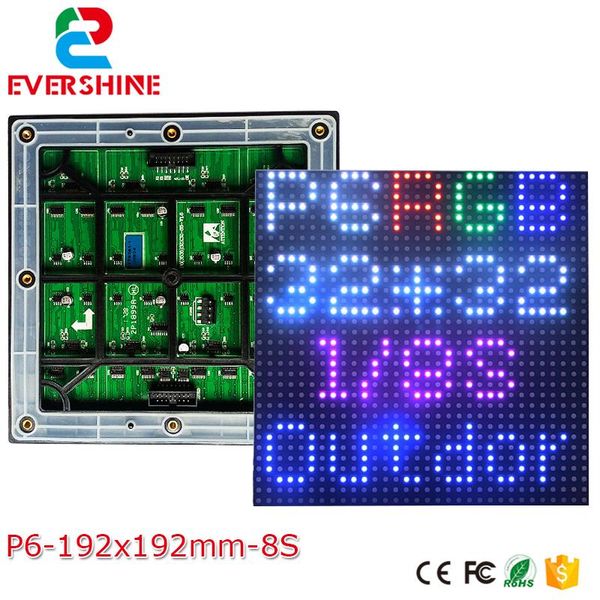 evershine 6mm p6 smd3535 outdoor rgb 192x192mm 32*32pixels 1/8 scan full color led module high brightness shenzhen factory
evershine 6mm p6 smd3535 outdoor rgb 192x192mm 32*32pixels 1/8 scan full color led module high brightness shenzhen factory