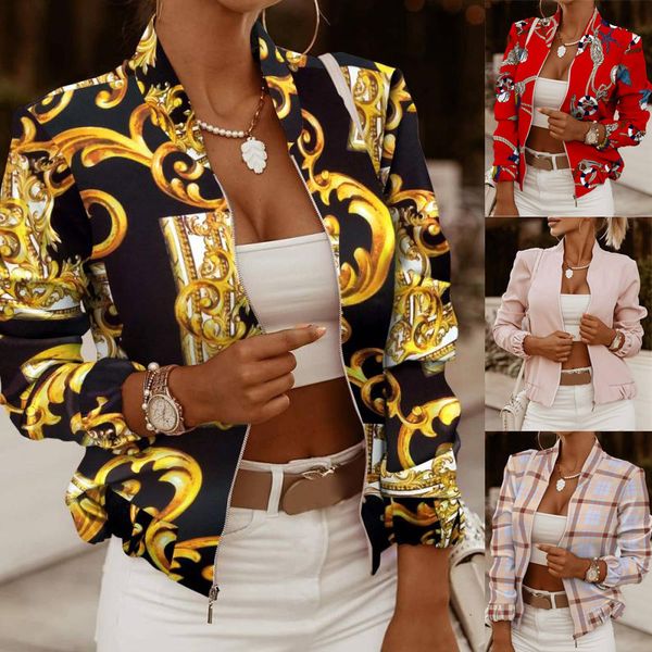 luxury women's jackets 2021 autumn british women's printed long sleeve coat 10 colors, Black;brown
luxury women's jackets 2021 autumn british women's printed long sleeve coat 10 colors, Black;brown