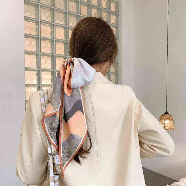 scarves chic korean silk oil painting long summer versatile decoration lazy small scarf sunscreen hair band headband, Blue;gray
scarves chic korean silk oil painting long summer versatile decoration lazy small scarf sunscreen hair band headband, Blue;gray