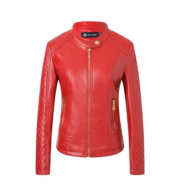 women's leather & faux jacket women autumn 2021 black color washed pu short mandarin collar zippers slim ladies coats
women's leather & faux jacket women autumn 2021 black color washed pu short mandarin collar zippers slim ladies coats