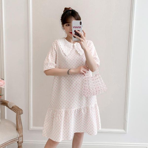 maternity dresses 859# dress summer short sleeves a line cotton dot printing plus size pregnancy pregnant women mom, White
maternity dresses 859# dress summer short sleeves a line cotton dot printing plus size pregnancy pregnant women mom, White