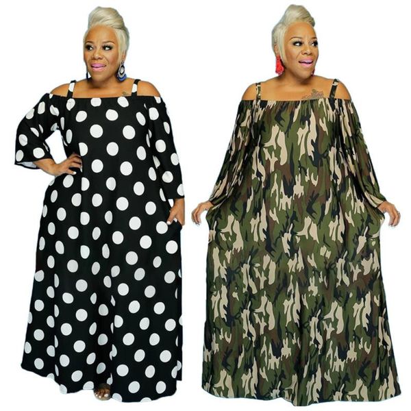 casual dresses elegant long fashion polka dot camouflage print sling off-the-shoulder plus size women's dress wholesale drop, Black;gray
casual dresses elegant long fashion polka dot camouflage print sling off-the-shoulder plus size women's dress wholesale drop, Black;gray
