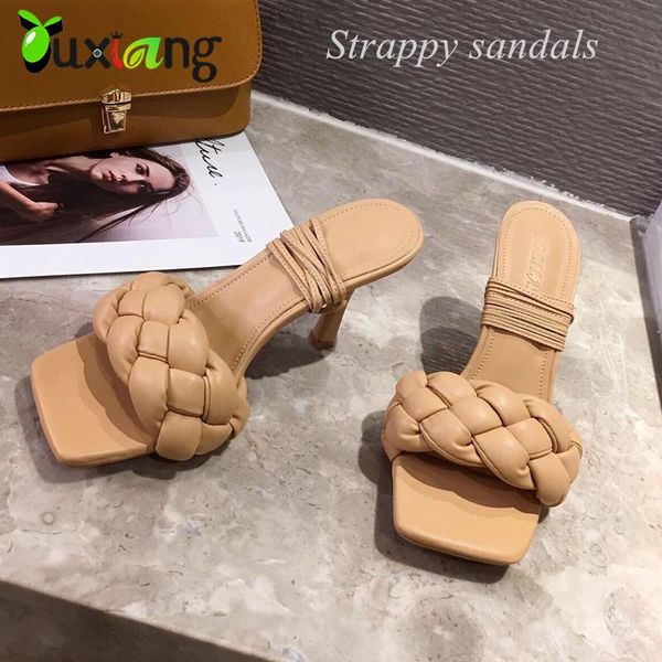 sandals women's weave square toe strappy heels designer brand shoes high 2021 summer fashion, Black
sandals women's weave square toe strappy heels designer brand shoes high 2021 summer fashion, Black