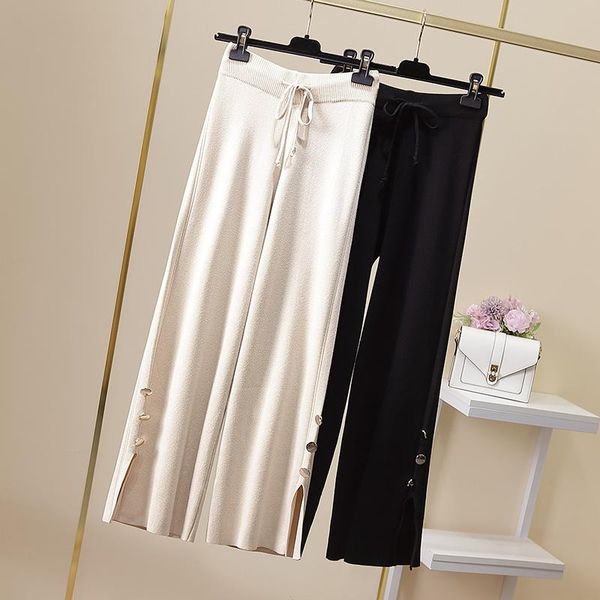 women's pants & capris 2021 fat sister autumn and winter knitted wide leg straight tube high waist hanging nine point casual, Black;white
women's pants & capris 2021 fat sister autumn and winter knitted wide leg straight tube high waist hanging nine point casual, Black;white