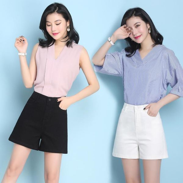 women's jeans big high waist white black wide leg female jean shorts denim classic casual summer ladies for women, Blue
women's jeans big high waist white black wide leg female jean shorts denim classic casual summer ladies for women, Blue