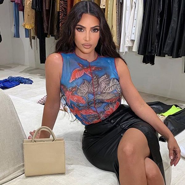 women tank dragon printed mesh summer streetwear transparent tank 2021 club slim female casual clothes, White
women tank dragon printed mesh summer streetwear transparent tank 2021 club slim female casual clothes, White