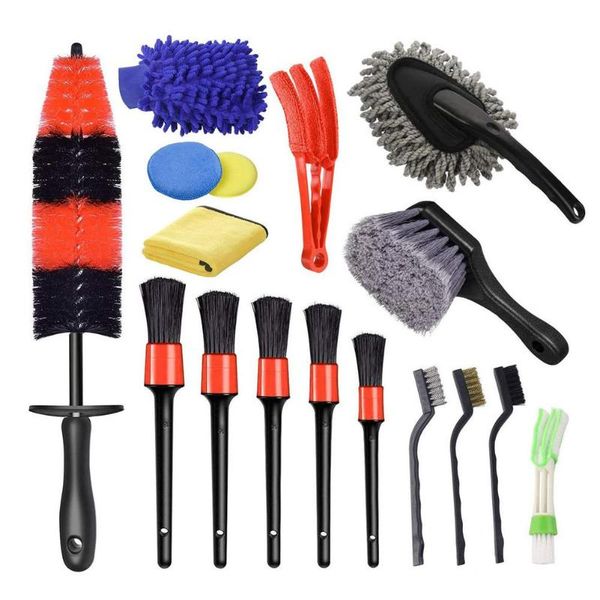 car sponge 17pcs detailing brush set cleaning brushes power scrubber drill for leather air vent rim dirt dust tool
car sponge 17pcs detailing brush set cleaning brushes power scrubber drill for leather air vent rim dirt dust tool