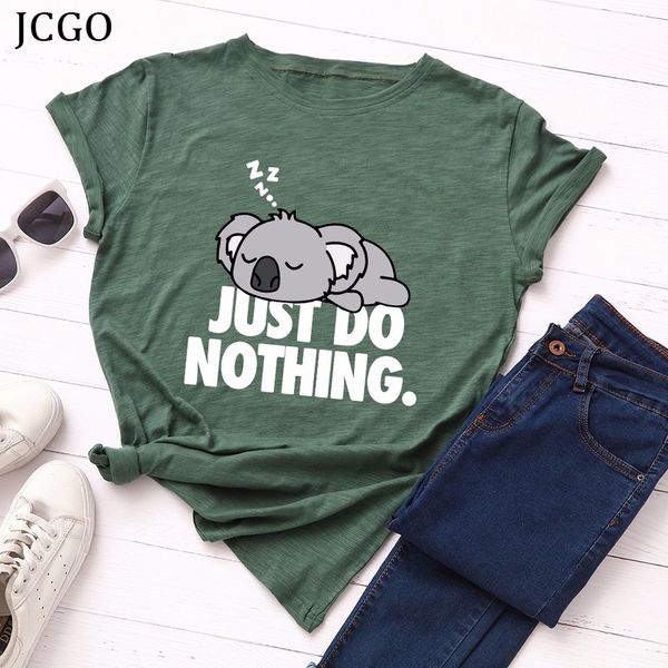 jcgo women t shirt summer short sleeve 100% cotton plus size s-5xl oversize cute koala print casual tee o neck lady tshirts 210306, White
jcgo women t shirt summer short sleeve 100% cotton plus size s-5xl oversize cute koala print casual tee o neck lady tshirts 210306, White