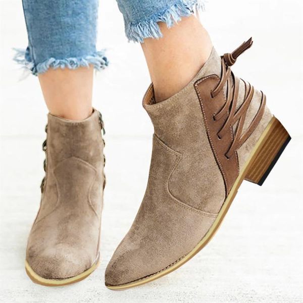 boots women's short casual shoes ladies fashion ankle cross tie zipper round toe leather solid brown women winter, Black
boots women's short casual shoes ladies fashion ankle cross tie zipper round toe leather solid brown women winter, Black